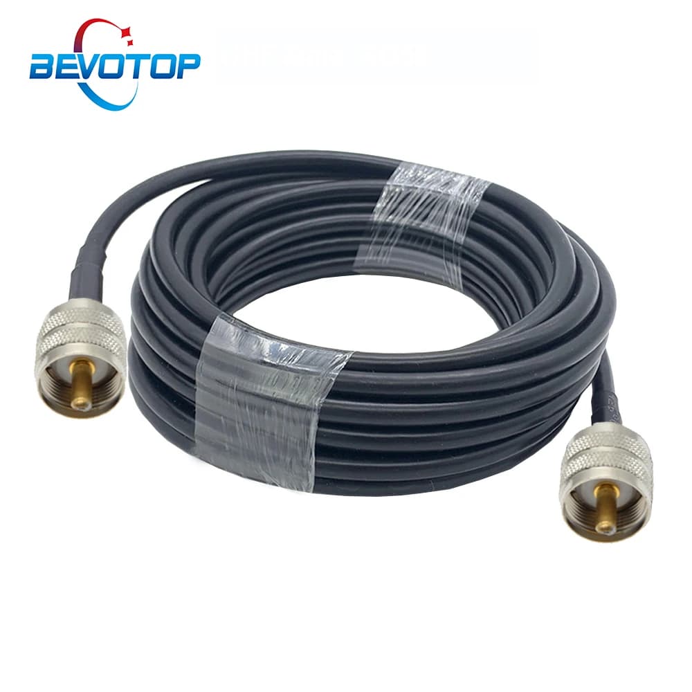 Câble Coaxial RG58 PL259 UHF mâle vers connecteur mâle UHF adaptateur RF câble d'extension Radio amateur Coaxial 50ohm 30CM 50CM 1M 2M 5M 10M