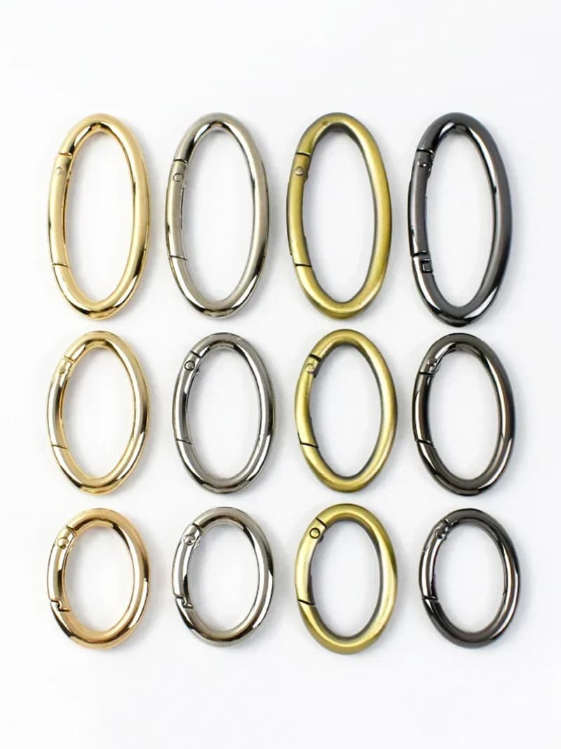 5/10Pc anneau ovale ouvert en métal ressort fermoir à pression sac sangle Clip boucle vêtement collier de chien chaîne crochet ceinture boucles