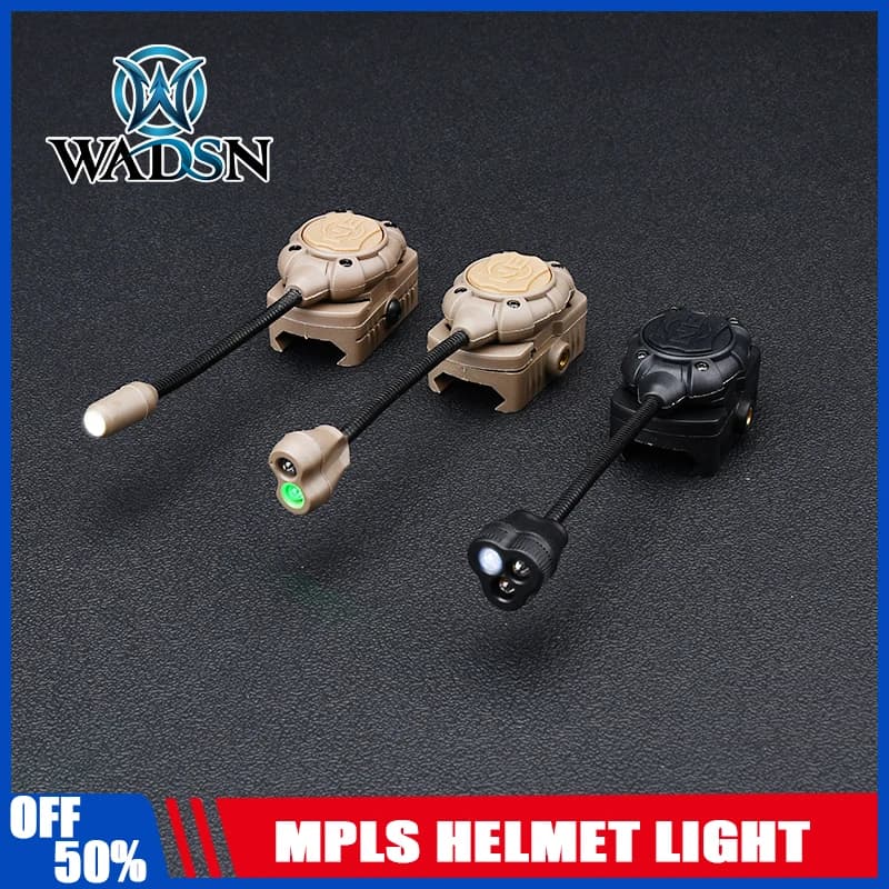 WADSN Mpls casque tactique lumière modulaire système d'éclairage personnel lumière blanche vert rouge IR éclairage chasse en plein air urvival