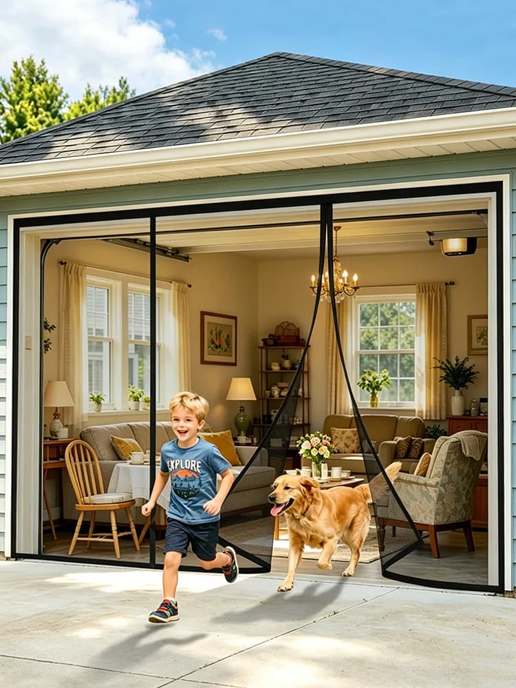 Moustiquaire magnétique pour porte, rideau en maille anti-insectes à fermeture automatique pour l'été, compatible avec les portes domestiques