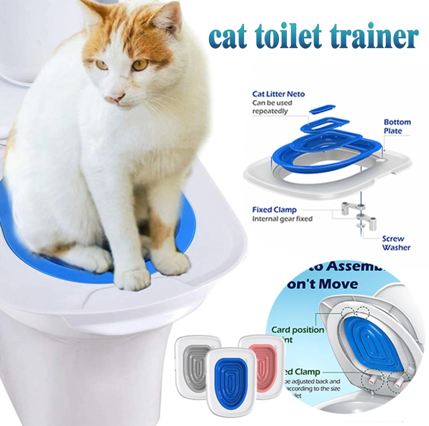 Kit d'artefact d'entraînement aux toilettes pour animaux de compagnie, chat et chien, plateau de sable, toilettes amovibles et réutilisables,