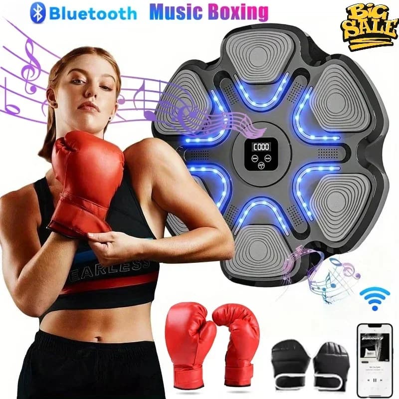 Machine de boxe musicale intelligente pour adultes/enfants, entraîneur de sport, Fitness, exercice à domicile, entraînement de réponse, cible