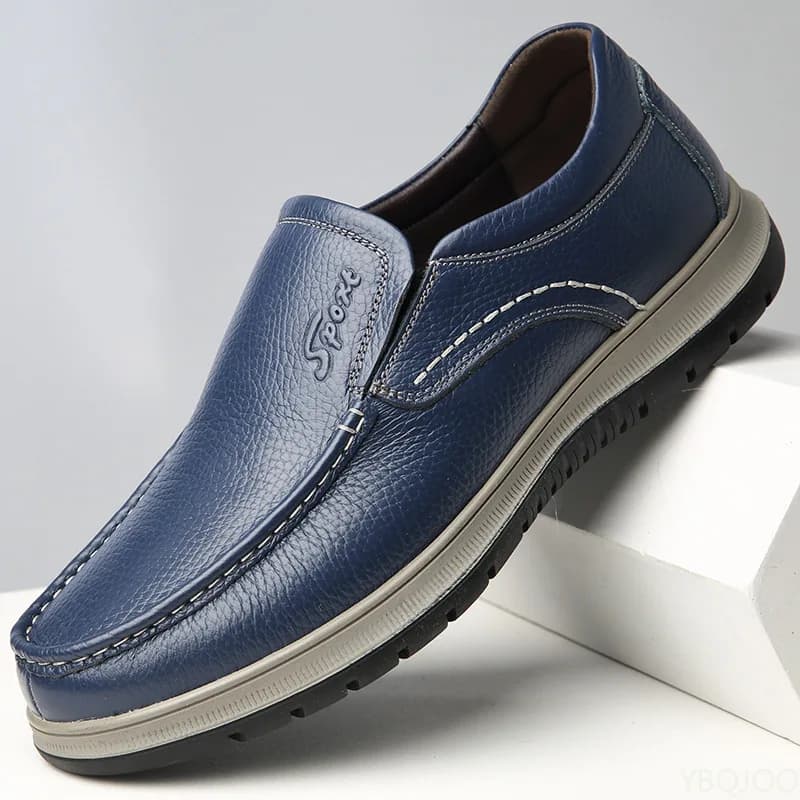 Mocassins en cuir véritable de haute qualité pour hommes, chaussures faites à la main, mocassins de marche, chaussures plates décontractées pour