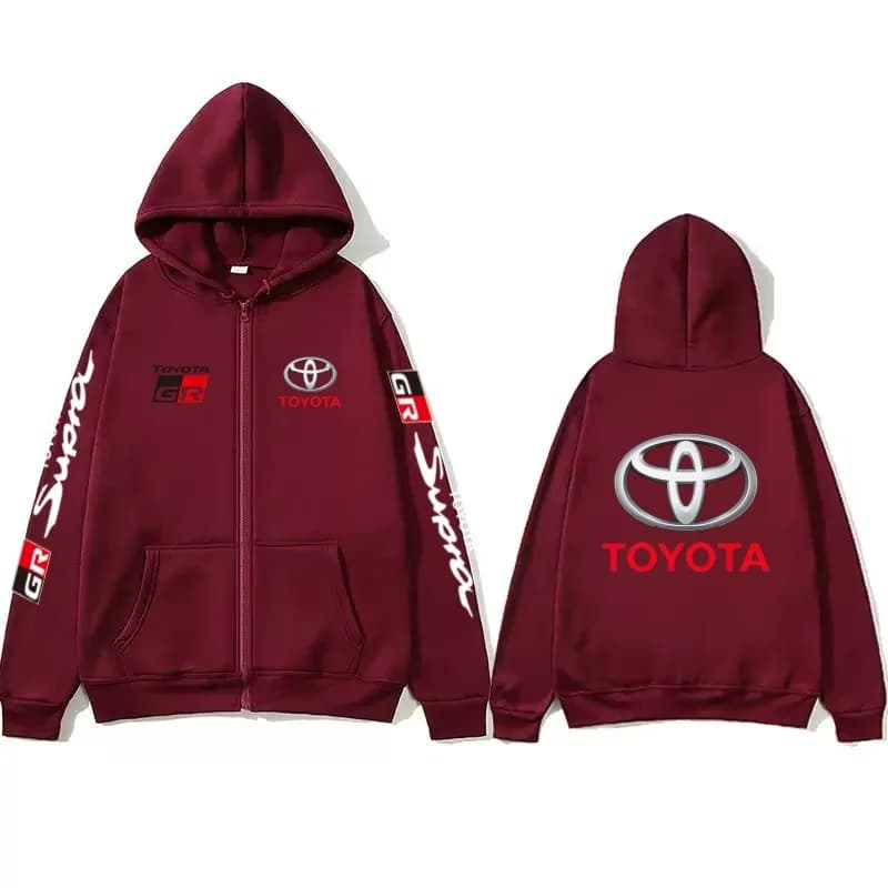 Sweat-shirt à capuche pour homme et femme, de haute qualité, décontracté, avec logo Toyota GR Racing Supra, pour printemps et automne, avec