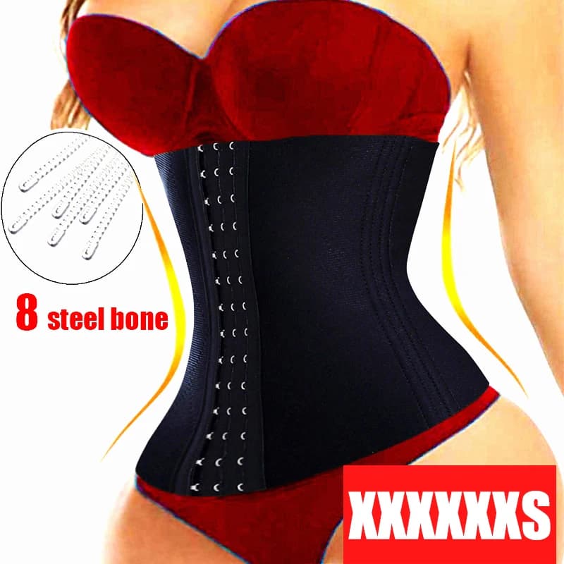 XXXXXXS Corset minceur taille formateur modélisation ceinture femmes robe sous-vêtements corps Shaper taille Cincher 8 acier os filles Shapewear