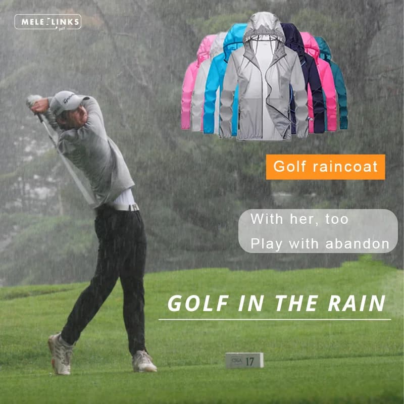Veste de pluie imperméable pour le golf, légère, à séchage rapide, protection solaire UV, respirante, pour sports de plein air, vêtements de