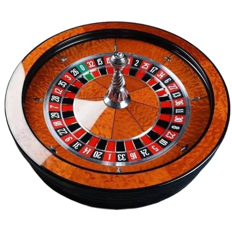 Roulette simple 0 professionnelle, roue de roulette numérique de casino, 80 cm, en bois, Europe