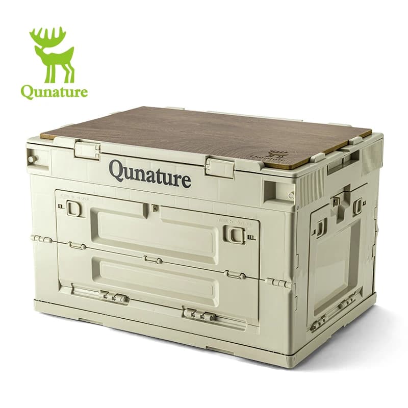 Qunature Camping boîte de rangement 60L grande capacité pliante 26L outils de jardin en plein air Portable voyage pique-nique PP boîte divers