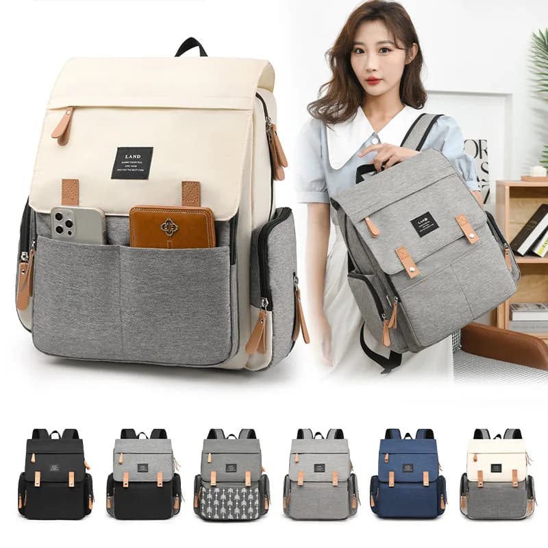 LAND – sacs à couches pour maman Landuo, sacs à dos de voyage de grande capacité avec matelas à langer, sacs d'allaitement pratiques pour bébé