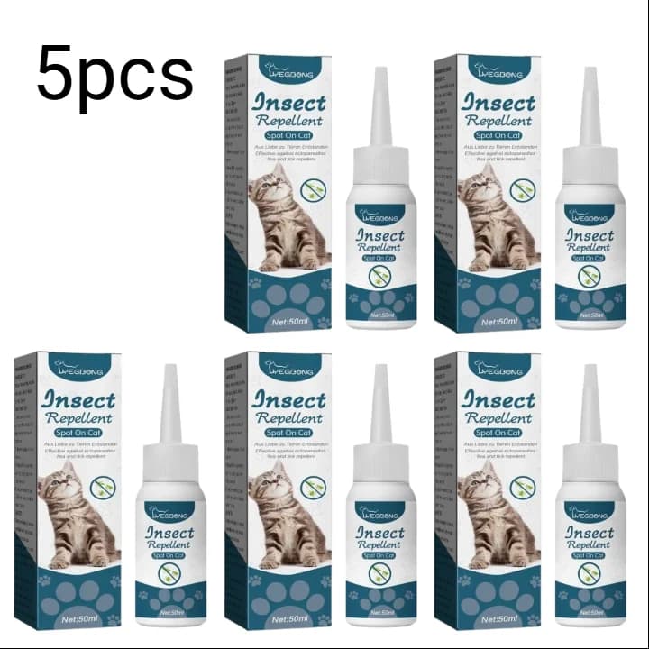 Gouttes anti-puces pour animaux de compagnie, 1/3/5 pièces, Anti-puisse, chats, tiques, élimination des acariens, soulage les démangeaisons des