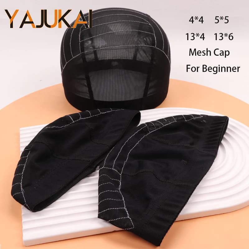 Perruque base en dentelle avec ligne blanche, casquettes pour perruques exécutives, casquette en maille bretonne avec ligne blanche, utilisation