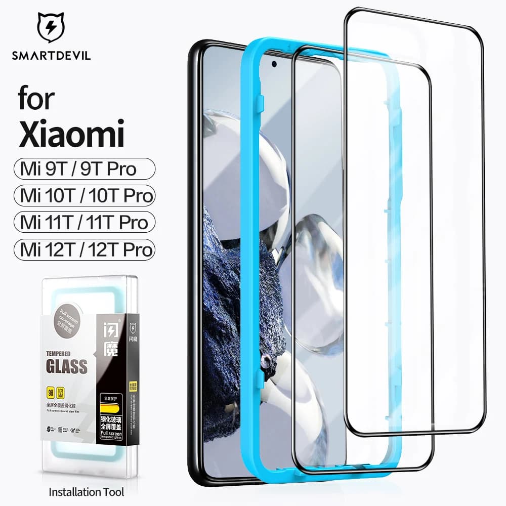 SmartDevil HD protecteurs d'écran à couverture complète pour Xiaomi Mi 14 13T 11T 12T Pro 10T Lite verre trempé anti-empreintes digitales clair
