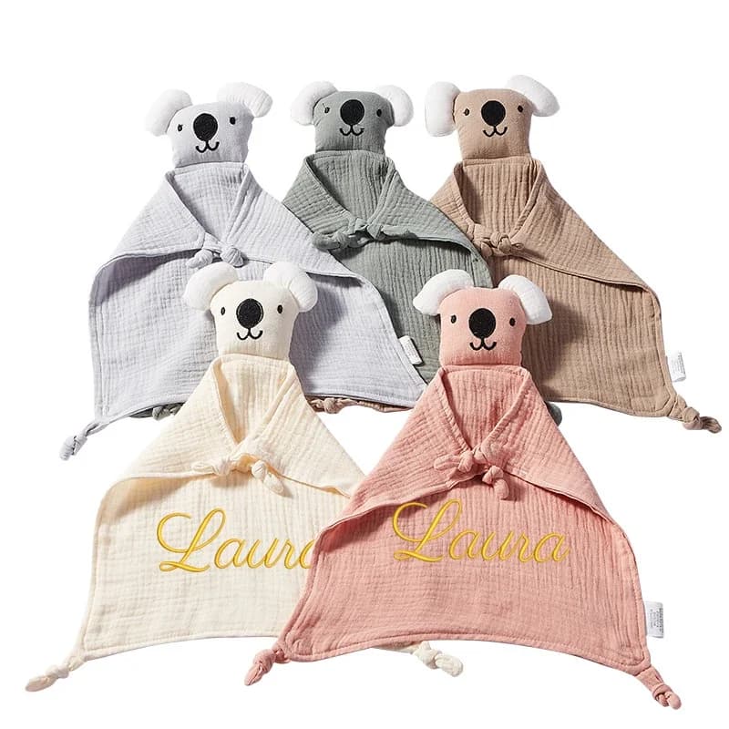 Couette Koala brodée avec nom personnalisé, couverture de sécurité super douce, baby shower, cadeau pour bébé