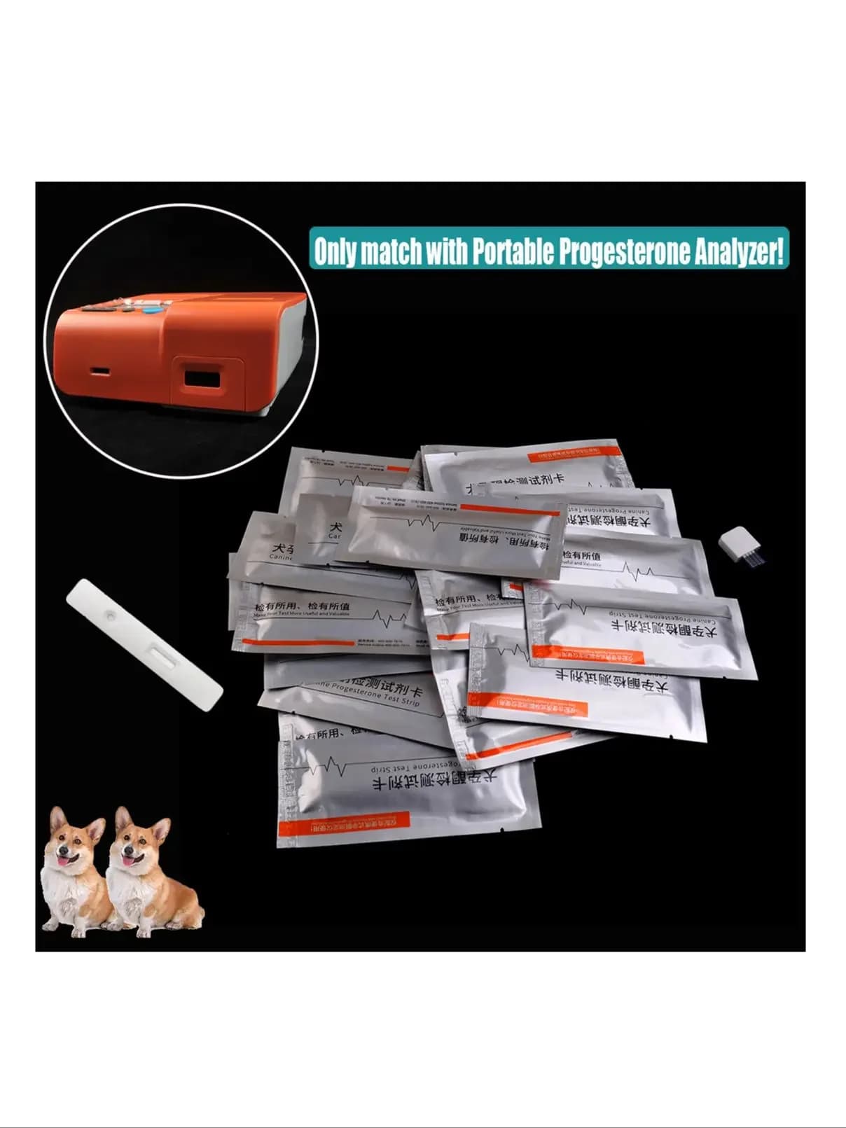 Bande de Test de progestérone canine, puce de surveillance de l'ovulation pour chien et chat, Kit d'élevage vétérinaire, élevage des animaux de