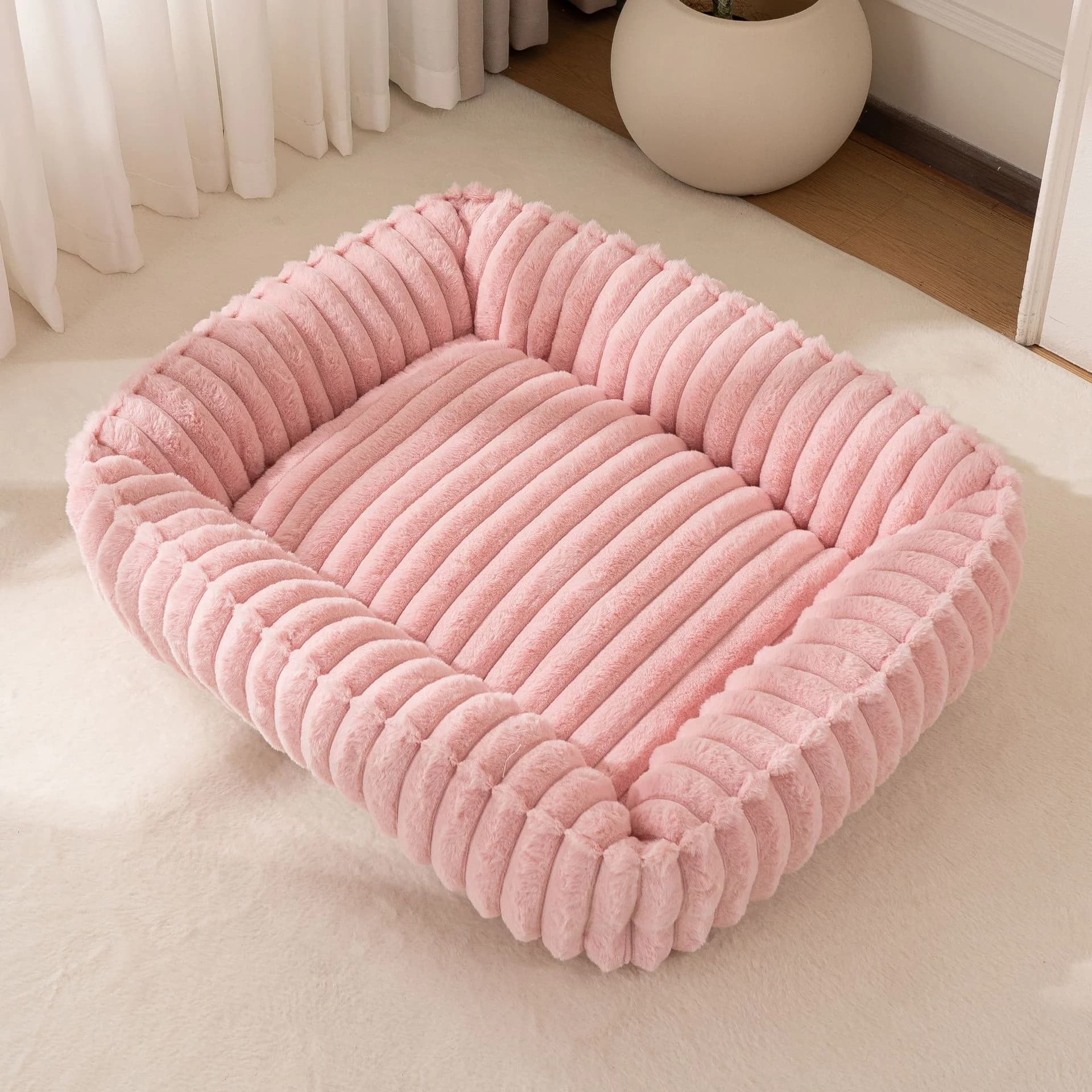 Lit rectangulaire en peluche pour chien, tapis chaud d'hiver, petit, moyen et grand animal de compagnie, chenil, chiot, coussin pour chat, accessoires