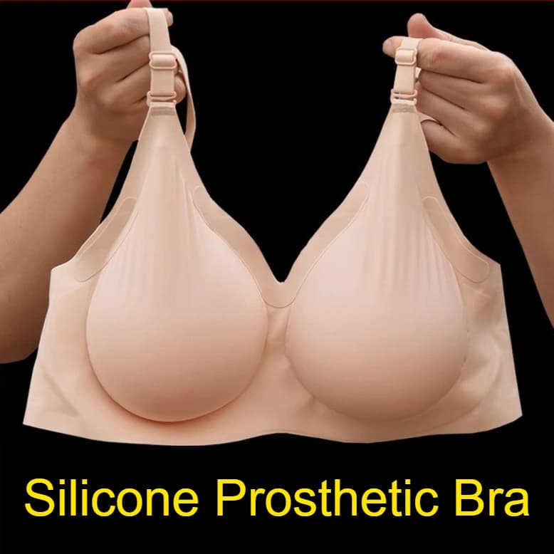 Soutien-gorge prothétique de sein femme fausse dame hommes plus grand petit coussin de poitrine soutien-gorge en Silicone sous-vêtements