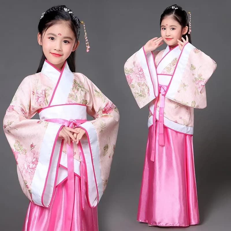 Mulan habiller Fasnacht Kostum Hanfu vêtements traditionnels chinois pour filles enfants robe de princesse florale traditionnelle de la dynastie