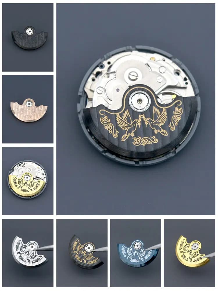Nouveau Rotor de marteau automatique adapté au japon NH35 NH36 NH38 4R 6R 7S, mouvements automatiques, rouleaux de poids oscillant, pièces de