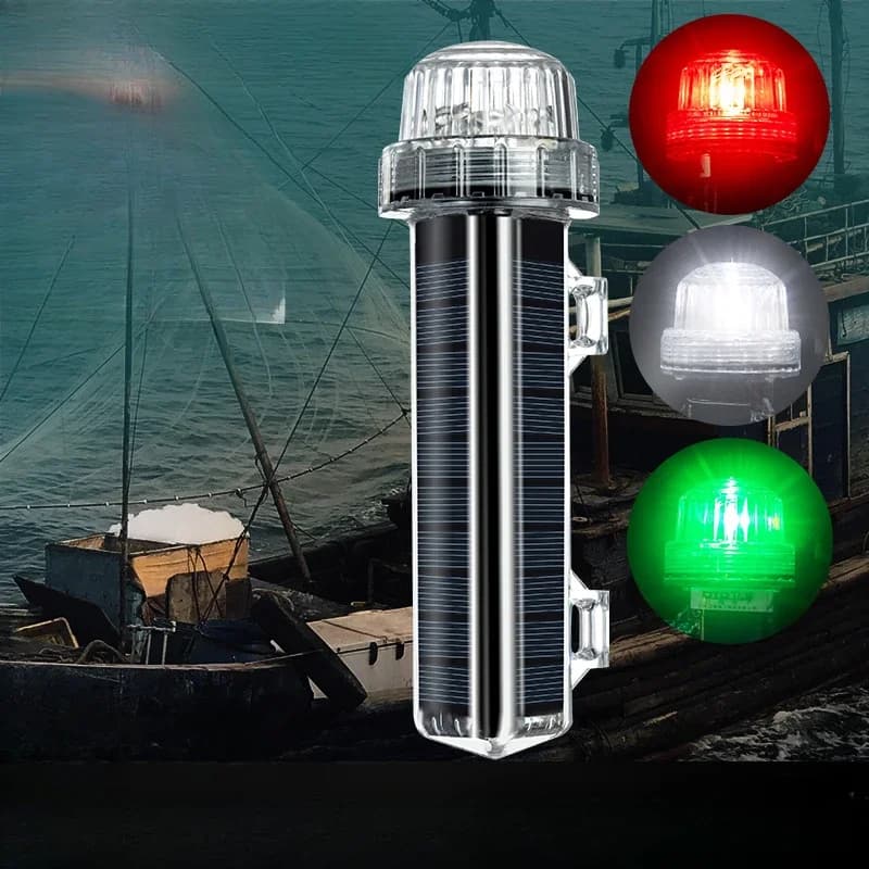 Nouveau Signal solaire océan, feu de Navigation, Flash étanche, voyant d'avertissement de nuit, accessoires pour Yacht et bateau de pêche