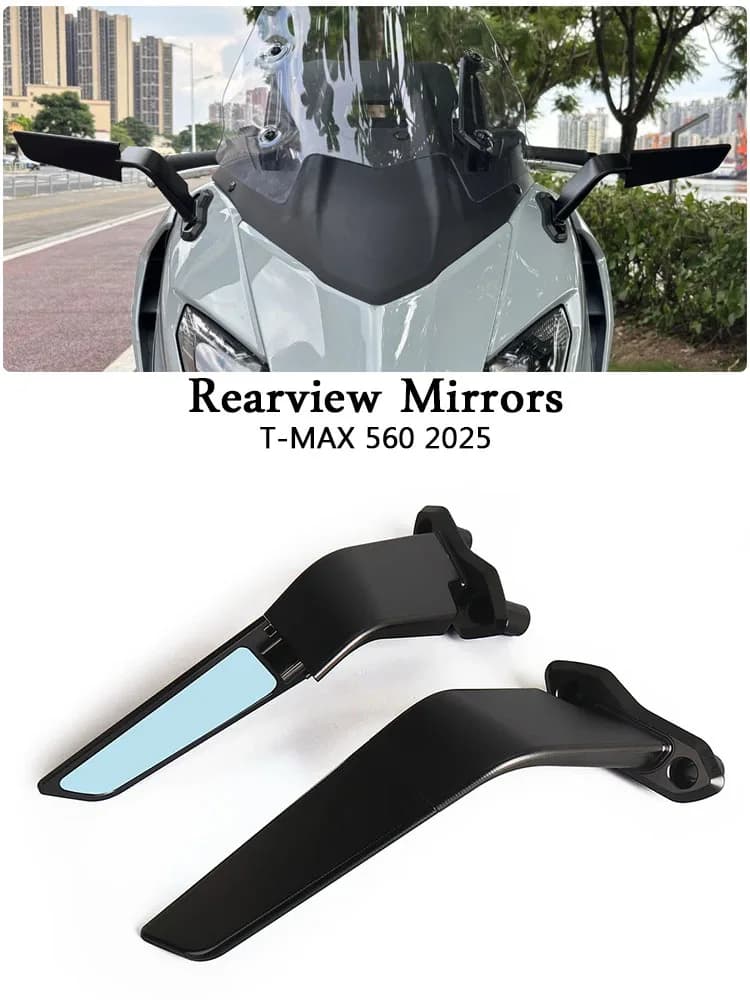 Pour Yamaha T-MAX 560 t-max560 Tech Max 2025 nouveaux rétroviseurs de moto accessoires de miroir en aluminium réglablesTMAX 560