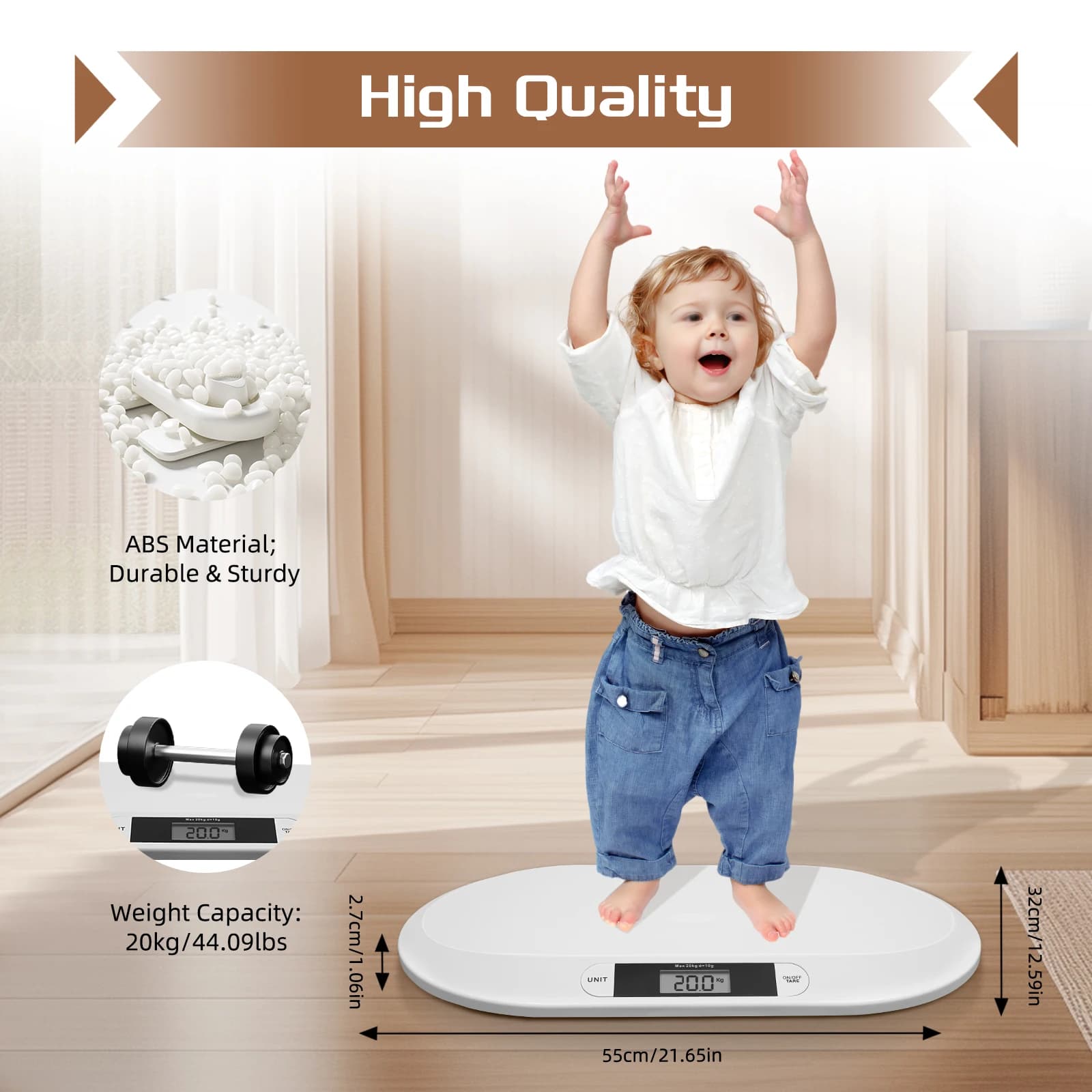 Balance électronique numérique pour bébé, balance électronique pour nourrissons, balance pour animaux de compagnie pour peser bébés, chats,