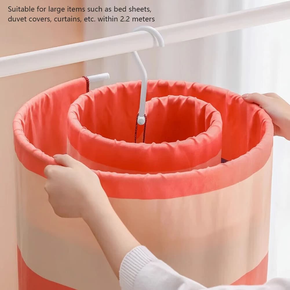 1/3/5 pièces spirales rondes feuille cintre couette feuille cintres multi-fonctionnel balcon rotatif spirales support de séchage pour vêtements
