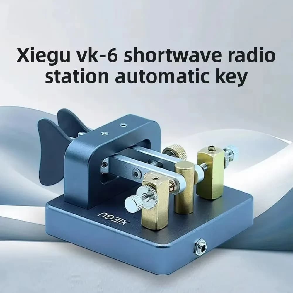 XIEGU VK-6 Mini Radio à ondes courtes en alliage d'aluminium clé électrique CW automatique Interface 3.5mm avec écart de Contact réglable
