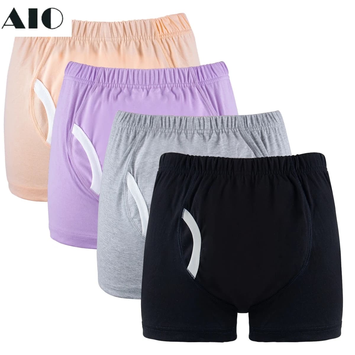 AIO adulte couches pantalons hommes femmes lavable Incontinence Shorts pantalon Patient réutilisable respirant couche pour personnes âgées