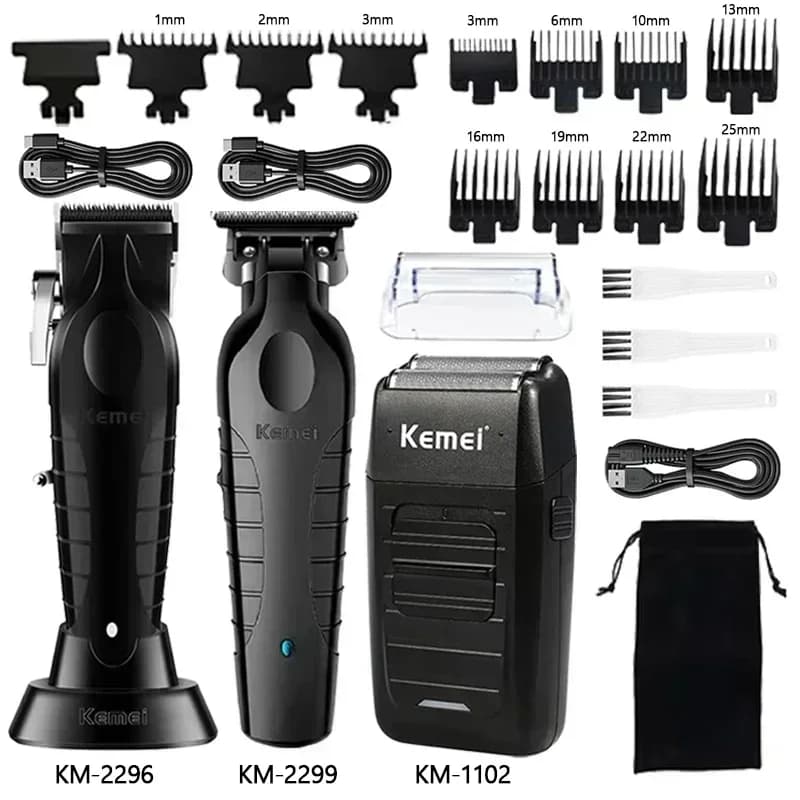 Kemei Kit de tondeuse à cheveux ou lame KM-2296 KM-2299 KM-1102 tondeuse à cheveux électrique pour hommes Machine de coupe de cheveux