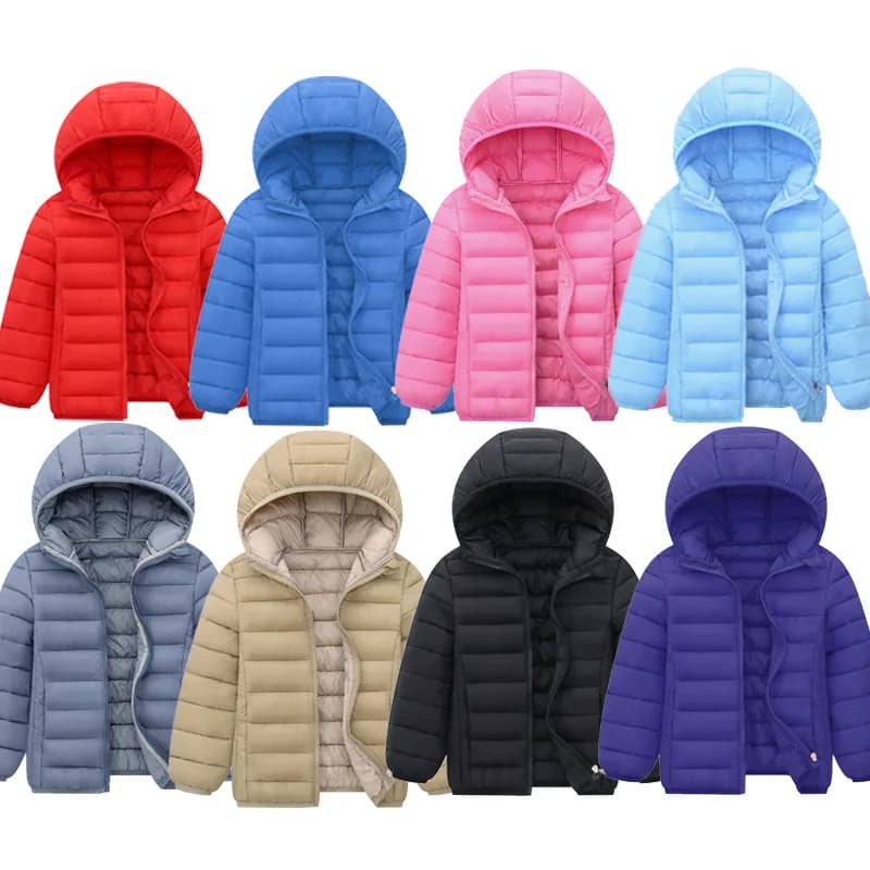 4-16 ans filles garçons doudoune automne manteaux enfants vêtements enfants à capuche vers le bas coton vêtements d'extérieur garçons chaud