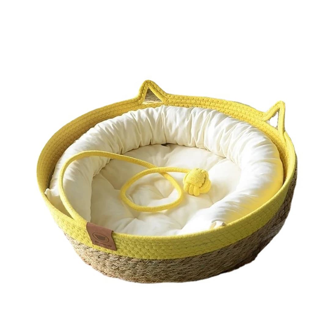 Maison pour chat, niche pour chien, panier en rotin tressé, coussin pour chaton, tente, griffoir, ballon, tapis pour chiot, fournitures pour animaux