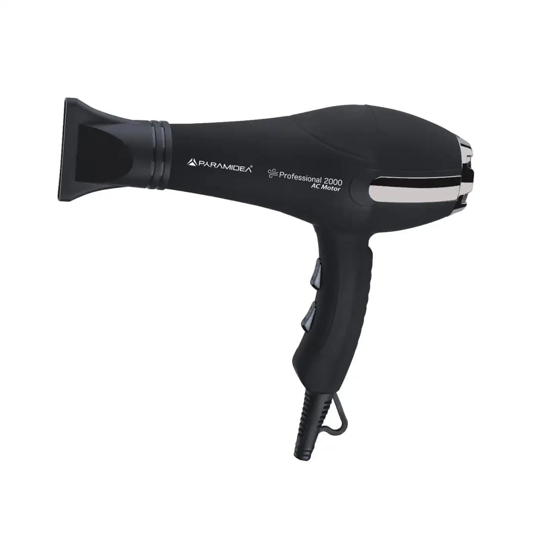 Sèche-cheveux professionnel PYRAMIDEA Power 2000W Cold Shot avec concentrateur et diffuseur couleur noir PH2009AC