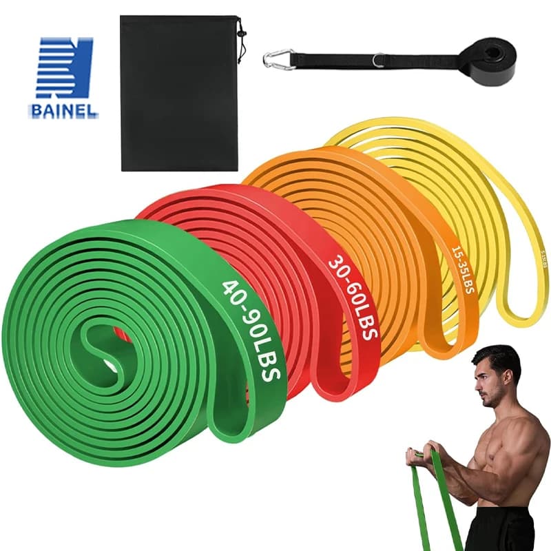 Bandes élastiques en latex naturel, équipement d'entraînement physique, gymnastique à domicile