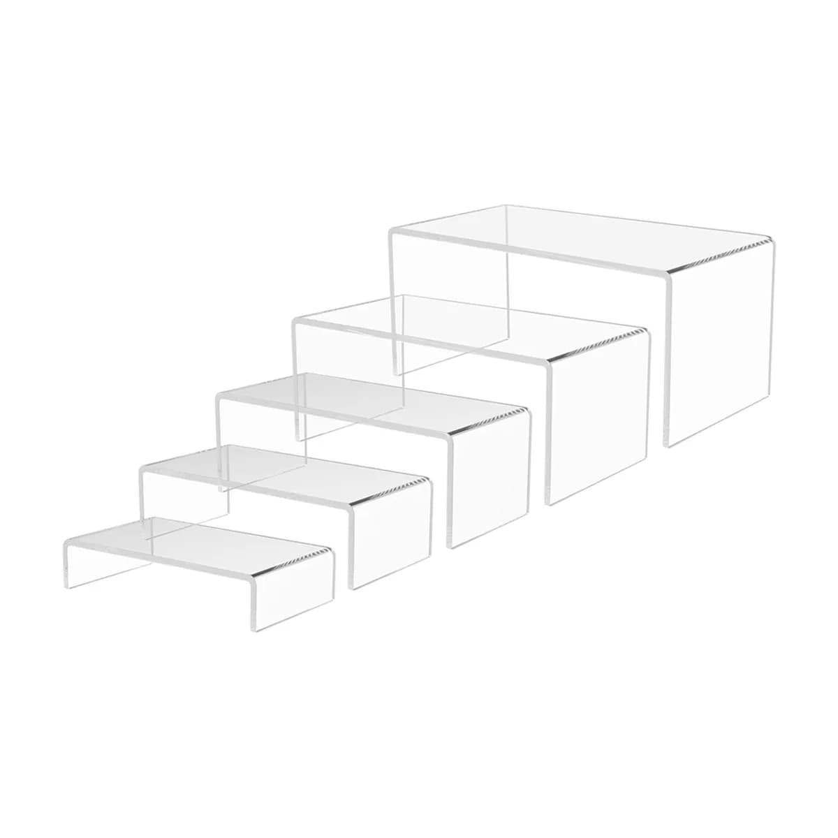 5 pièces, présentoir transparent en acrylique, support de rangement multifonction, cosmétiques, parfums, poupées, support de tri pour bijoux