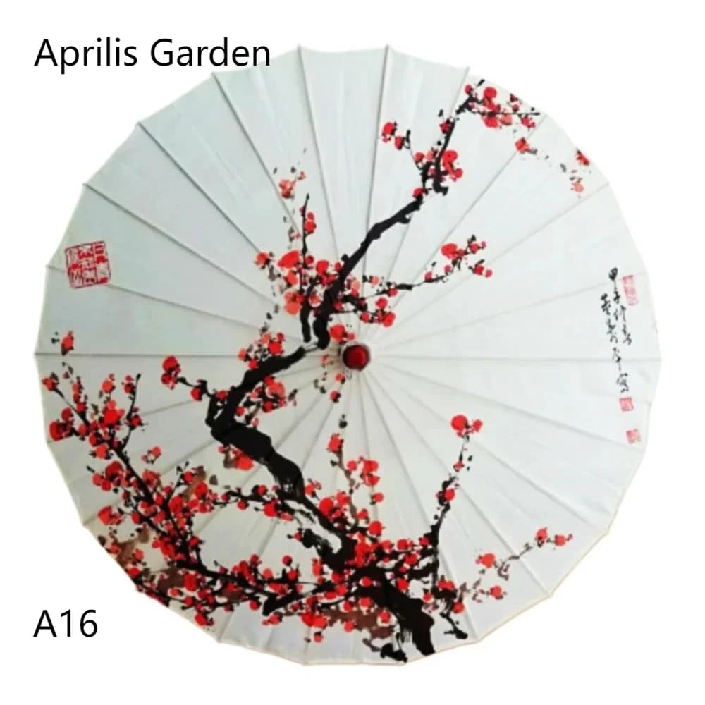 Parapluie en tissu de soie pour femmes, fleurs de cerisier japonaises, parapluie de danse ancienne, parapluie décoratif, parapluie en papier huilé