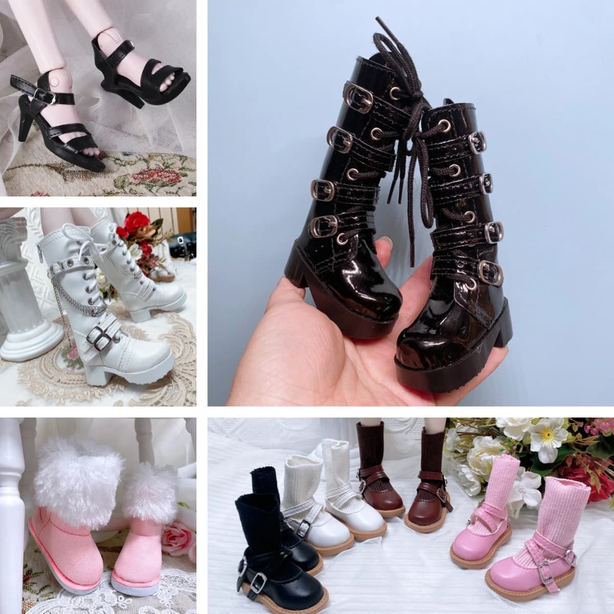 Chaussures beurre à la mode, bottes 1/3, accessoires pour jouet, 7.5cm, 60cm