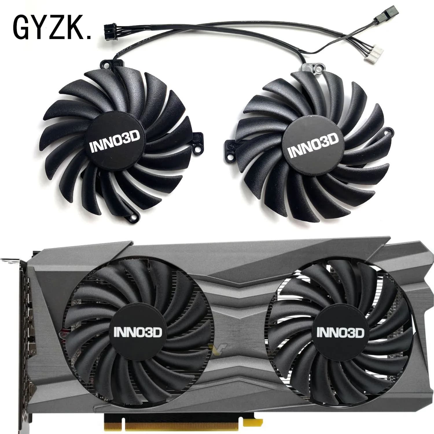 Nouveau pour INNO3D GeForce RTX3050 3060 3060ti TWIN X2 OC ventilateur de remplacement de carte graphique CF-12910S