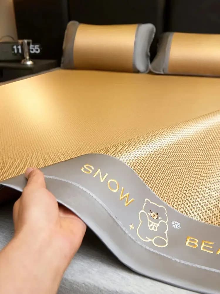 Matelas rafraîchissant en rotin et bambou, drap de lit pliable, protection contre les virus du sommeil, pour chambre à coucher