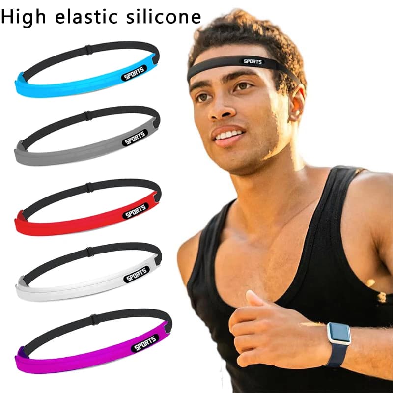 Bandeau anti-transpiration en silicone à haute élasticité, bandeaux performants, canaux anti-transpiration des yeux, ajustement universel avec
