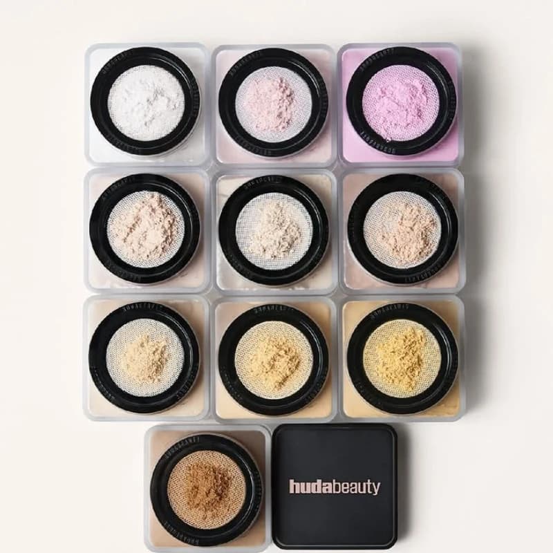 Huda Beauty poudre libre cuit réglage longue durée contrôle huile maquillage formel poudre visage mat imperméable éclaircissant correcteur