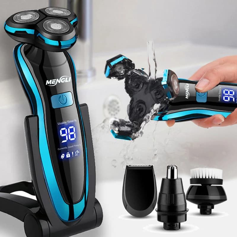 ZOZEN rasoir électrique rasoir électrique corps coupe de cheveux Machine à raser pour hommes femmes tondeuse rotative tondeuse à barbe étanche