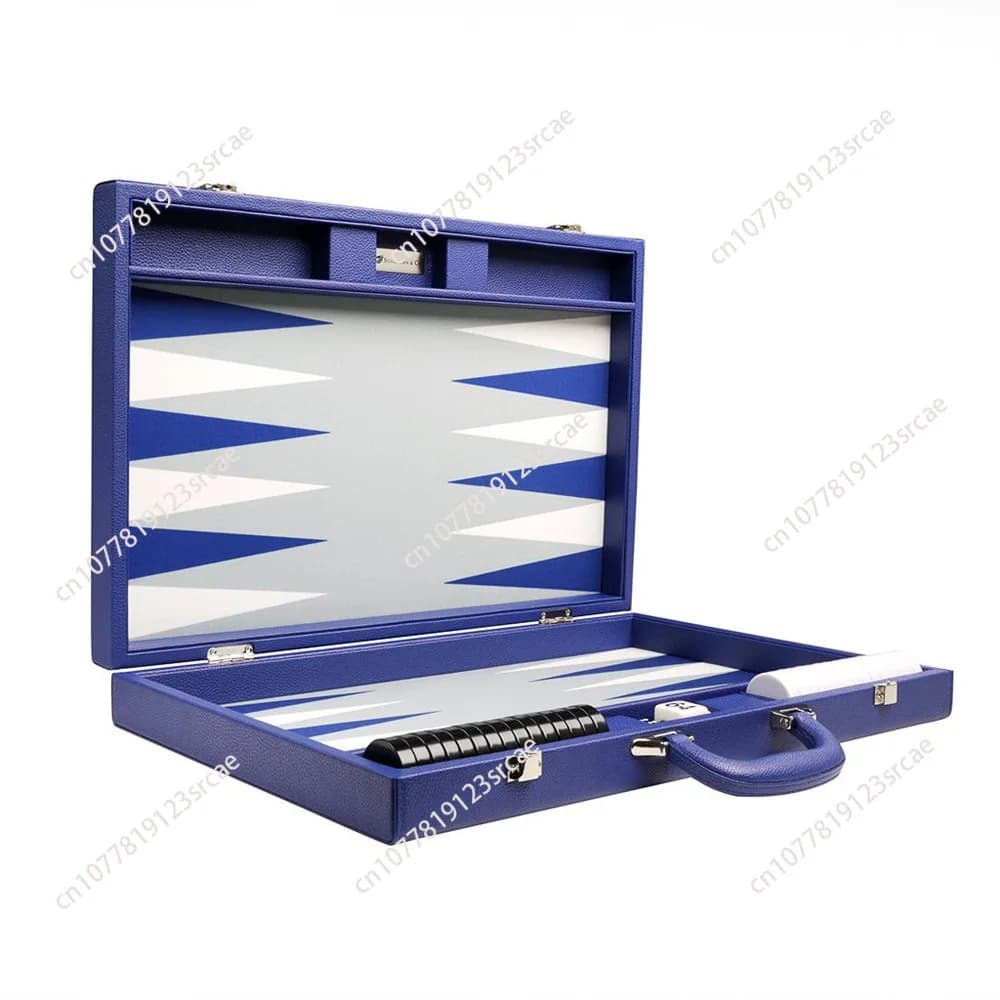 Ensemble de jeu de société Backgammon en cuir de taille de voyage de haute qualité en gros fabriqué en Chine