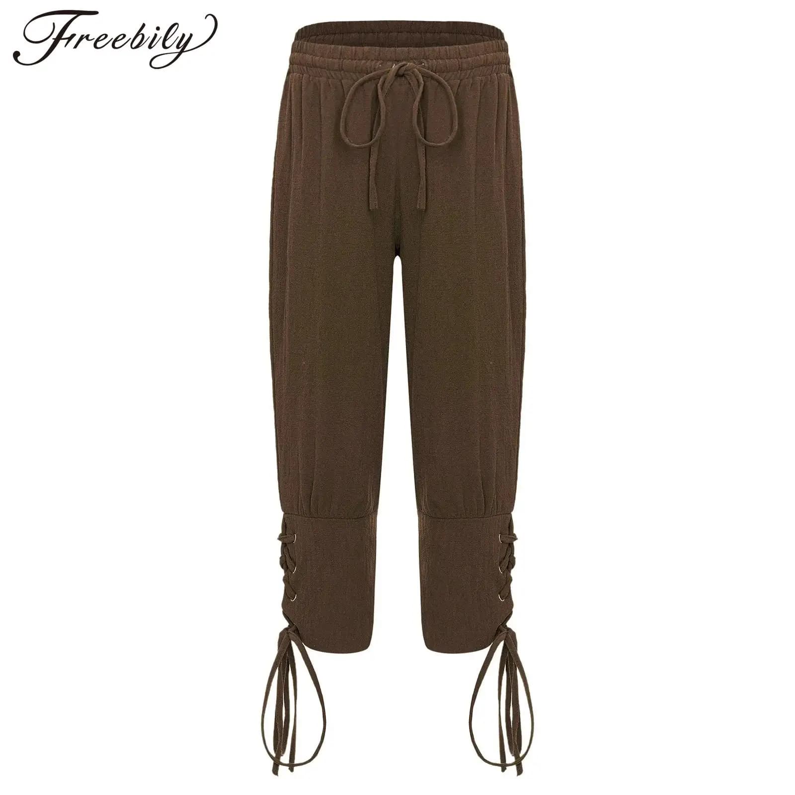 Costume de pantalon Pirate Viking pour enfants garçons, pantalon médiéval Renaissance, pantalon à cordon de serrage, déguisement de fête Cosplay