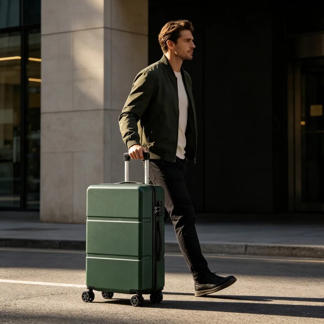 Valise YONSLY 20/24/28 pouces avec fermeture éclair YKK, serrure TSA, 4 roulettes à 360° °   Valise légère à coque rigide, élégante et