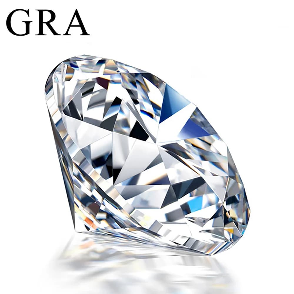 100% vrais diamants Moissanite en vrac vvs1 D couleur 0.1ct à 12ct pierres précieuses de laboratoire avec certificat GRA rond excellente coupe