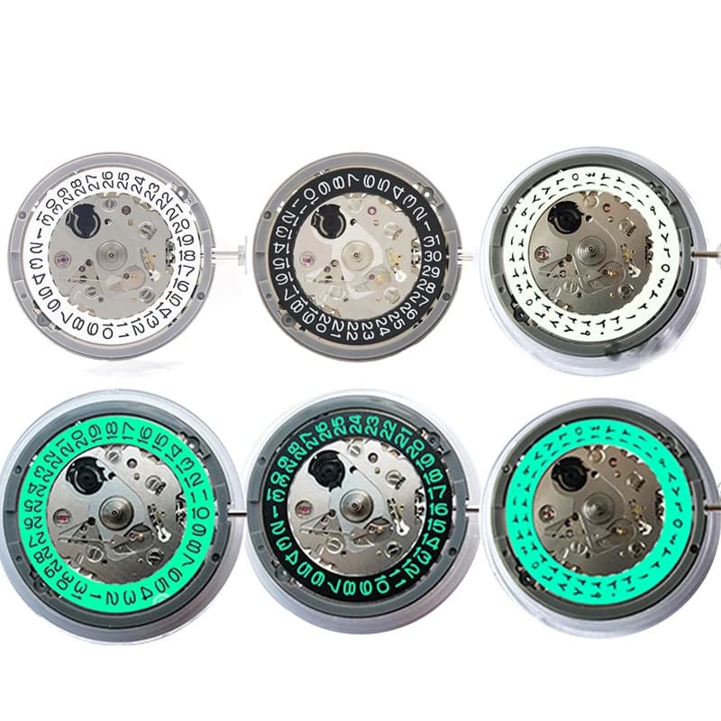 Mouvement automatique mécanique japonais Mod NH35 NH35A, luminescence verte, couronne à 3.0/3.8 heures, pour réparation de montres SKX007 SRPD