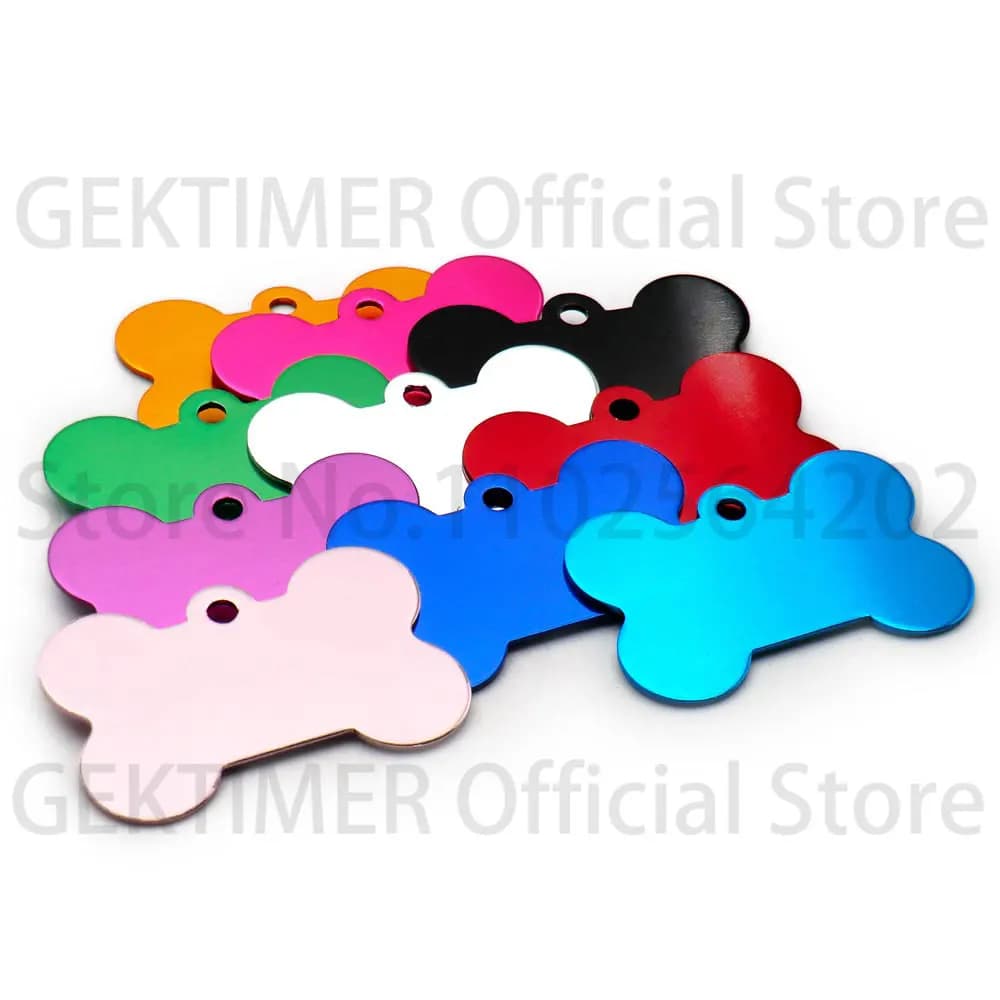 100 porte-clés en aluminium personnalisables, style plaque d'identification, pour accessoires pendentifs anime, gravure laser de nom, type dog tag
