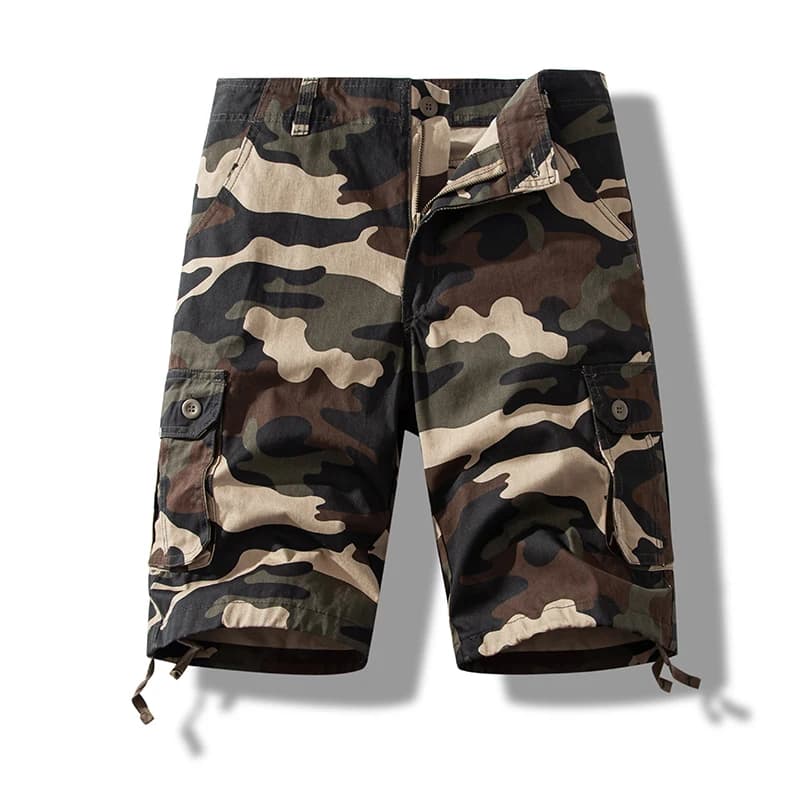 Short cargo en coton camouflage pour homme, culotte de sport décontractée pour homme, randonnée, pêche, streetwear