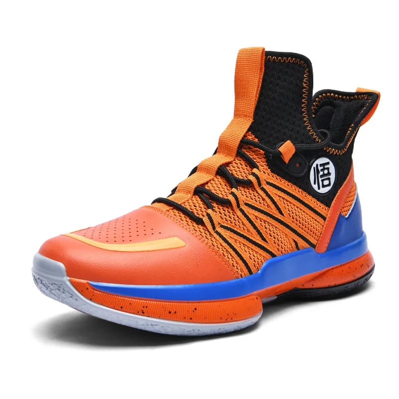 Lynjacye WUKONG chaussures de basket-ball mi-coupées de Style Orange pour hommes femmes respirant Sport de plein Air Sneaker Air Cusion chaussures de