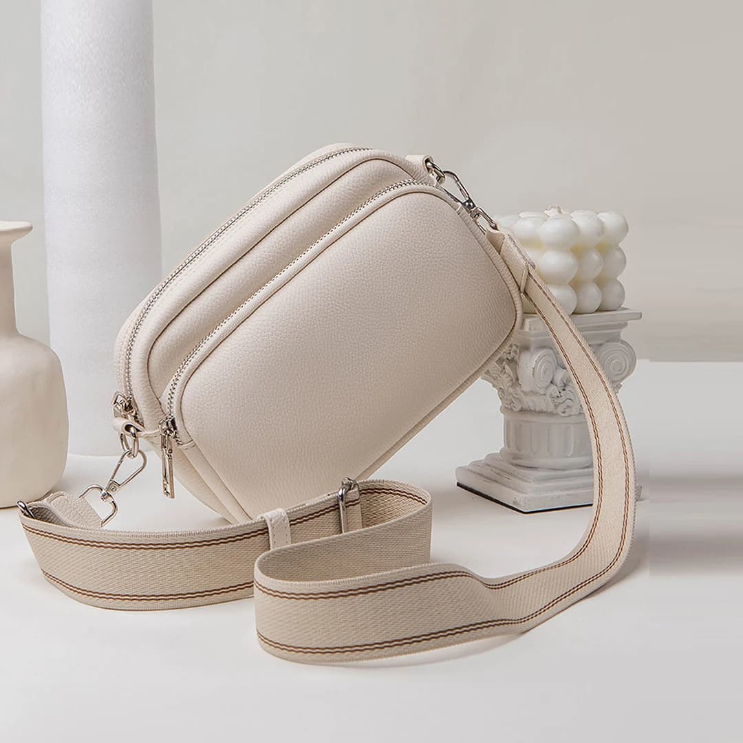 Nouveau modèle litchi petit sac carré confortable sangle de tissage Style large bandoulière petit sac simple épaule sac à bandoulière